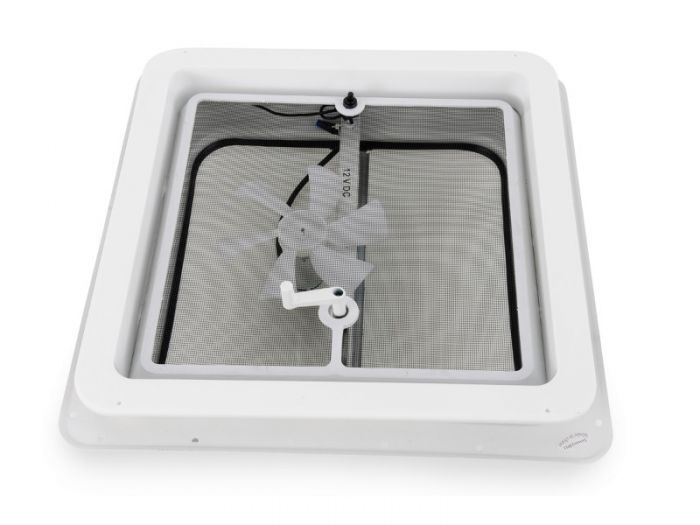 Jensen - Roof Vent - White 355mm X 355mm {With 12v Fan}