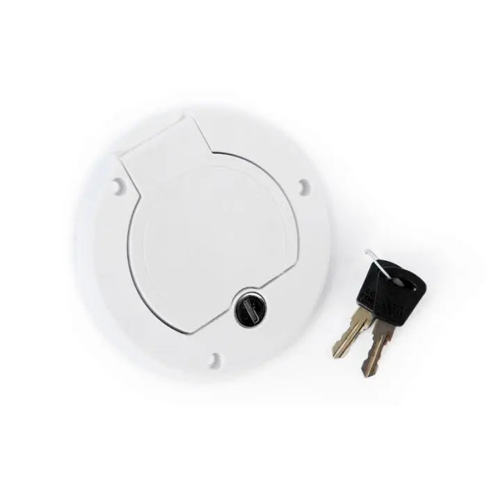 Camec Lockable Water Filler - Left Hand White