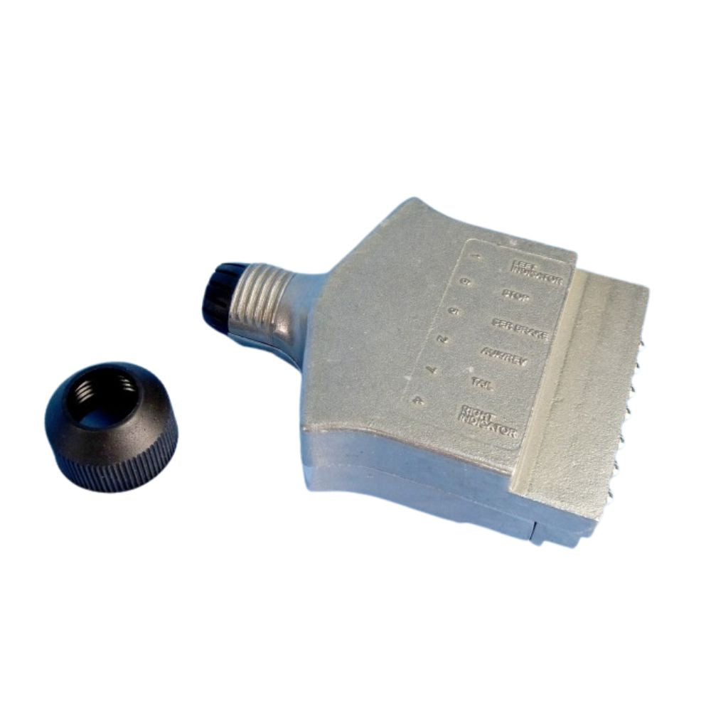 Flat Trailer Plug - 7 Pin Alloy Metal