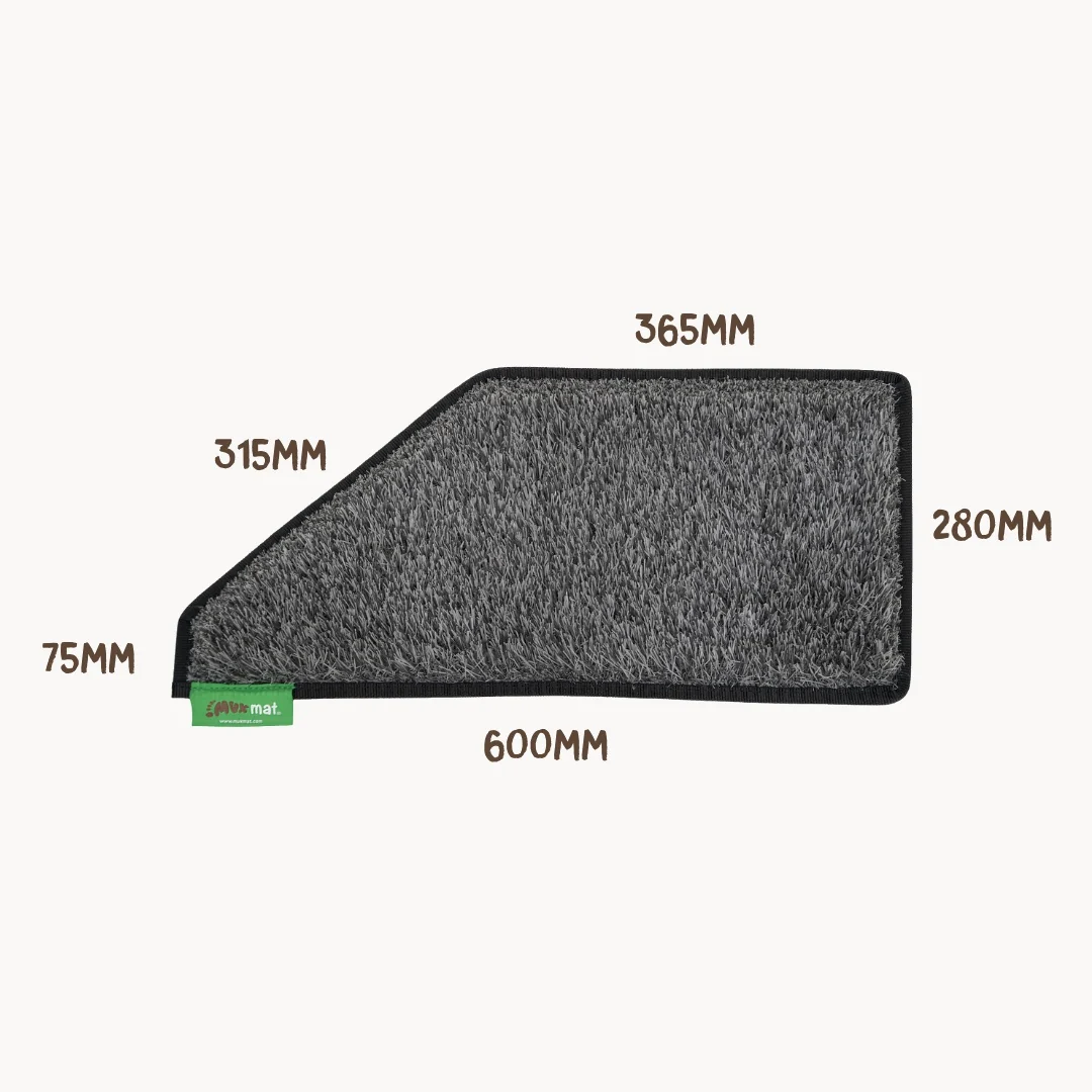 Muk Mat Angled Step - Dark Grey 60 x 28cm