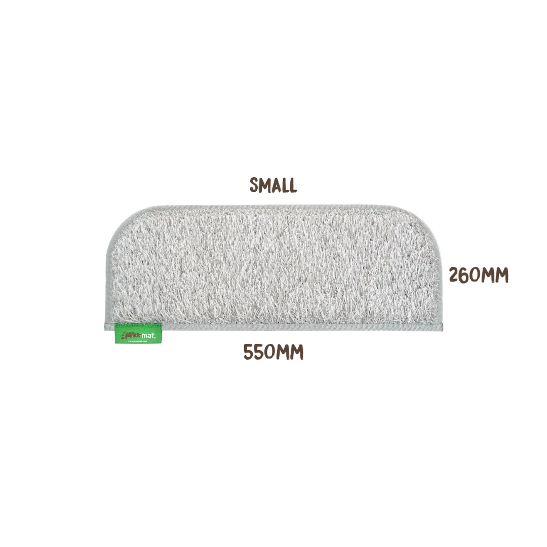 Muk Mat Rounded Step Small - Light Grey 55 x 26cm
