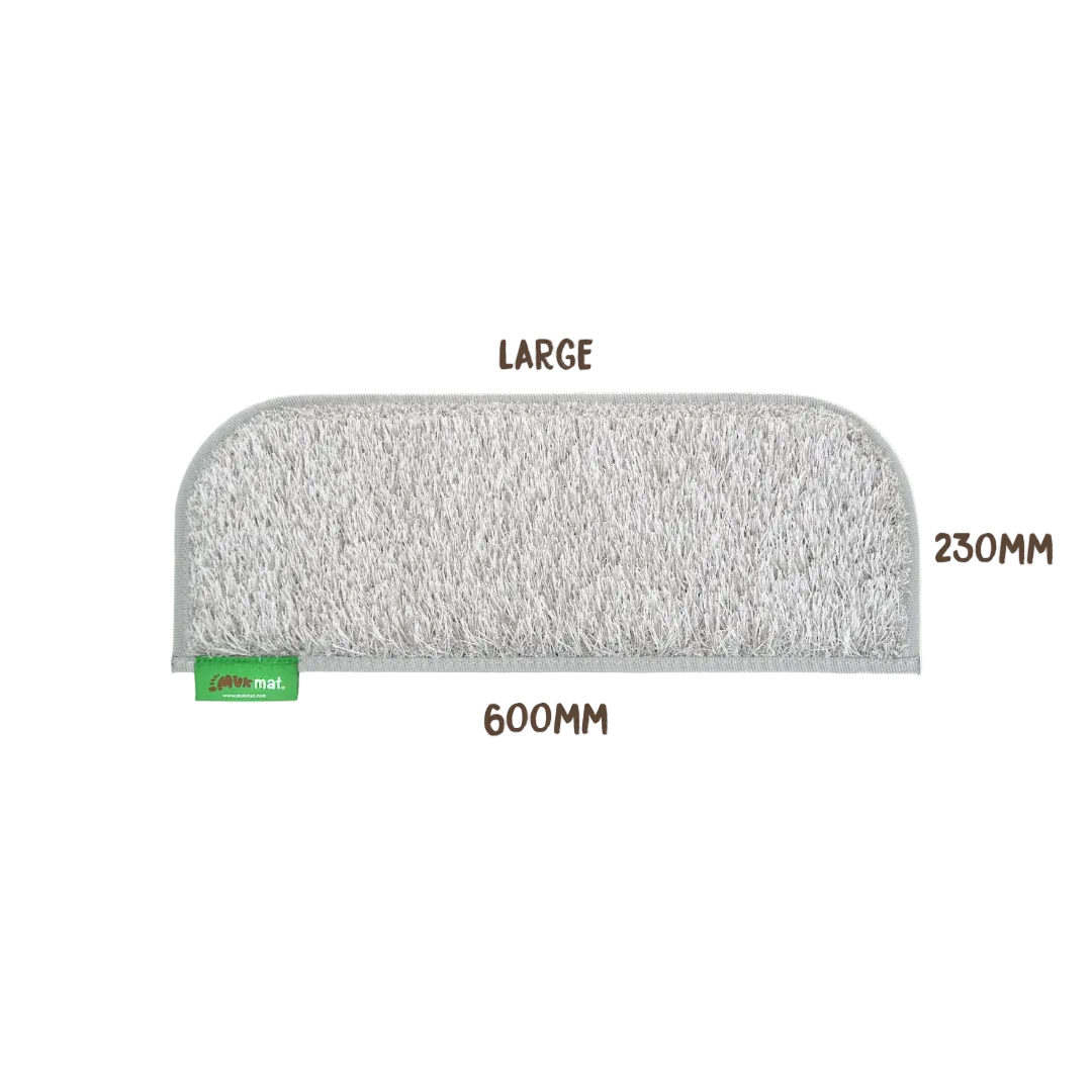 Muk Mat Rounded Step Large - Light Grey 60 x 23cm