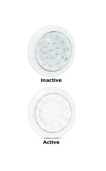 Rear Reverse/Clear Tail Light Round w Clear Lens {102 series}