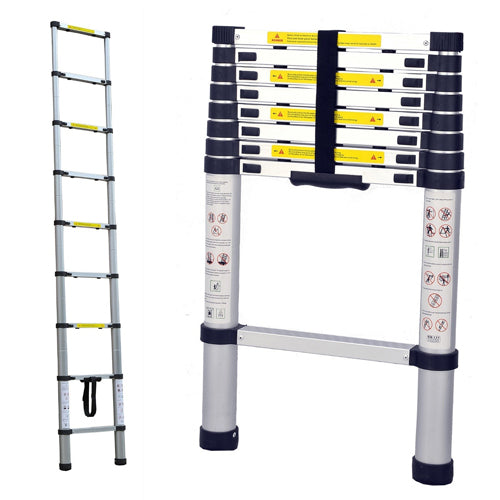 Portable Telescopic Ladders {With/Without Hooks} + Carry Bag