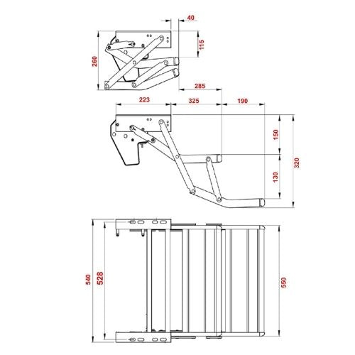 Double manual bolt on caravan step