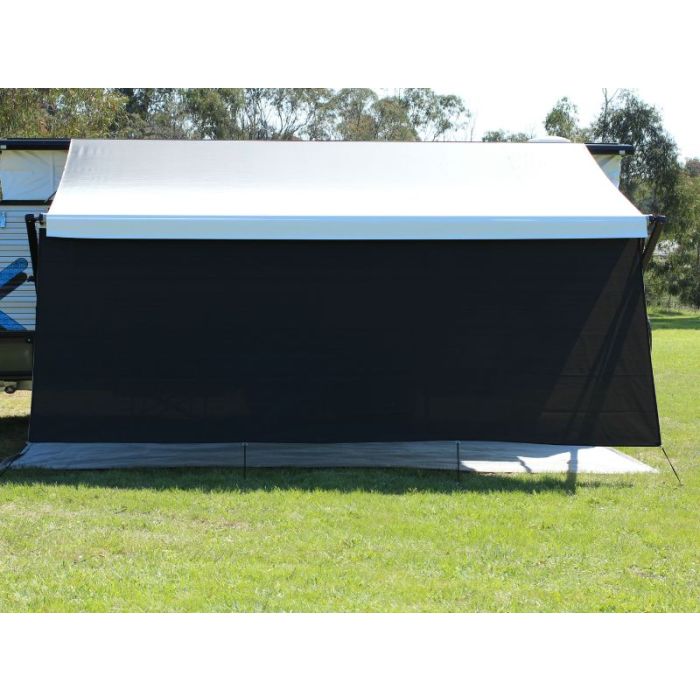 Camec Black Privacy Screen 4.3M X 1.8M With Ropes And Pegs