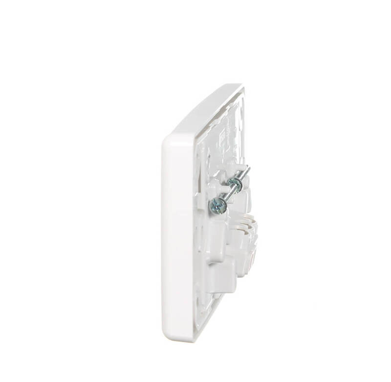 Double Power Point W 2-pole Switch 10a - White