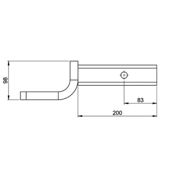 Hayman Reese Towball Mount Straight 200mm