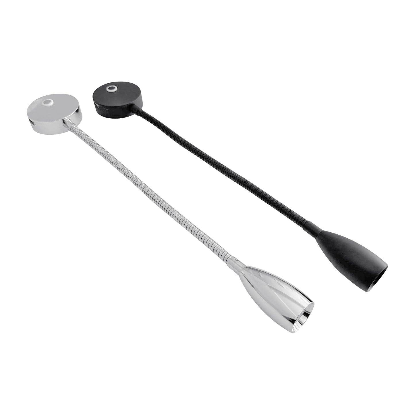 Gooseneck Reading Light with USB Charging Port {Black or Silver}