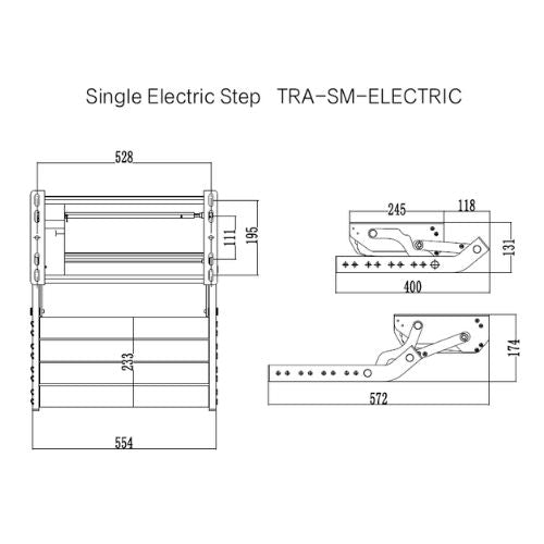 12v Electric Caravan Step with LED Light {Single or Double}