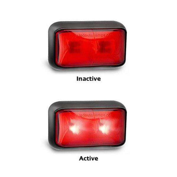 LED Red Side Marker Lamp 12/24V