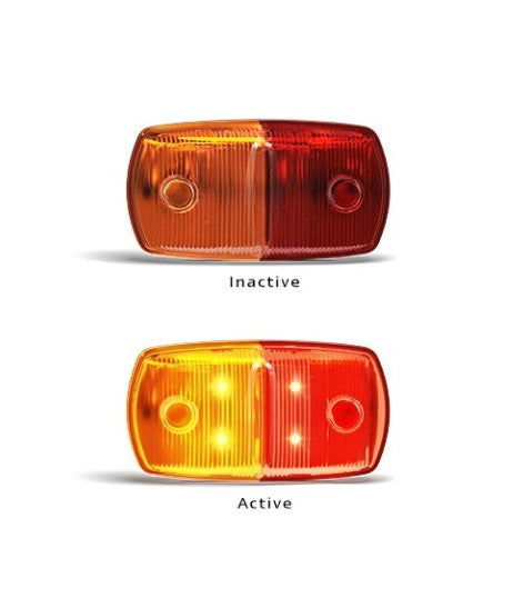 LED Side Marker Red/Amber Large {69 Series}