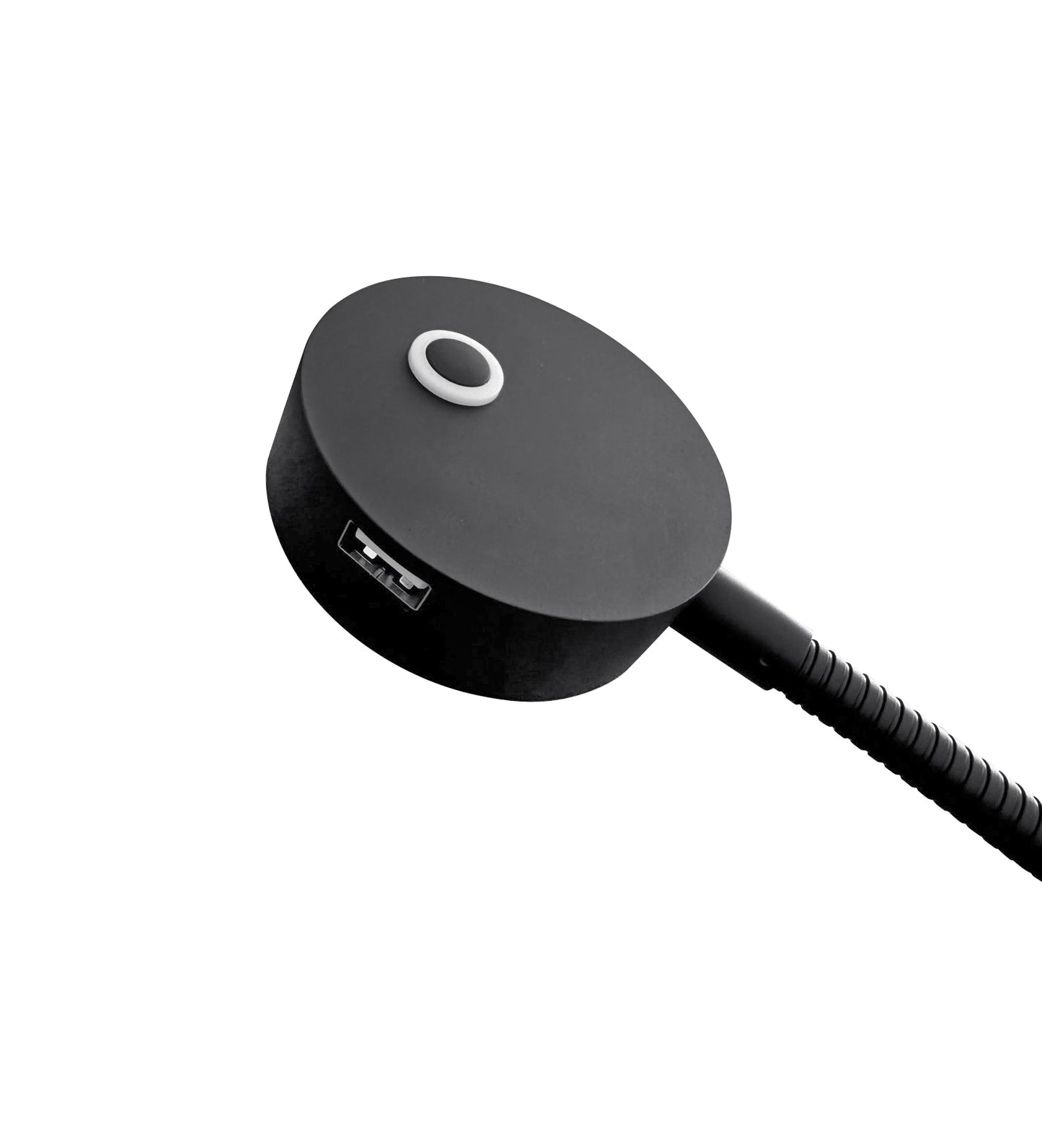 Gooseneck Reading Light with USB Charging Port {Black or Silver}
