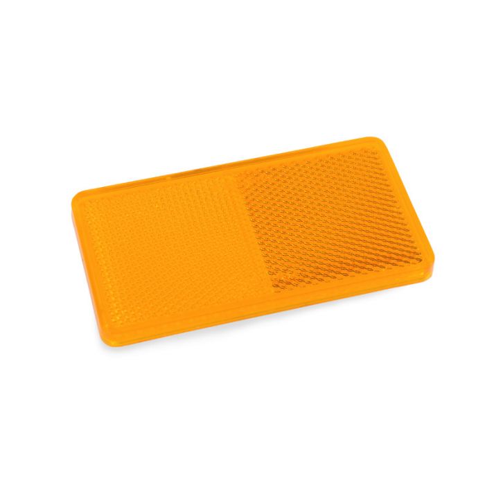 Amber Retro Reflector with Self Adhesive 105mm x 55mm