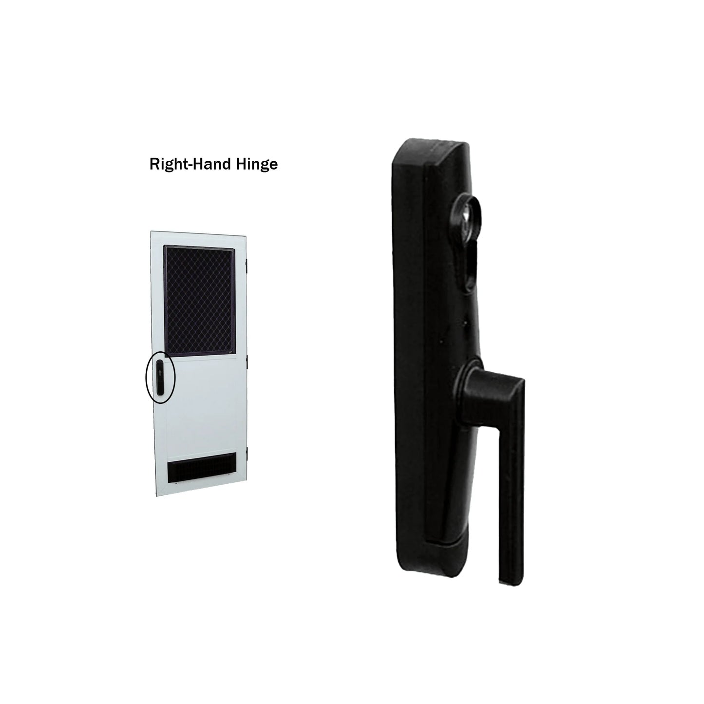 Caravan Door Handle - Right Hand Hinge