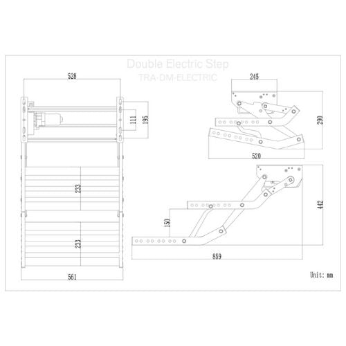 12v Electric Caravan Step with LED Light {Single or Double}