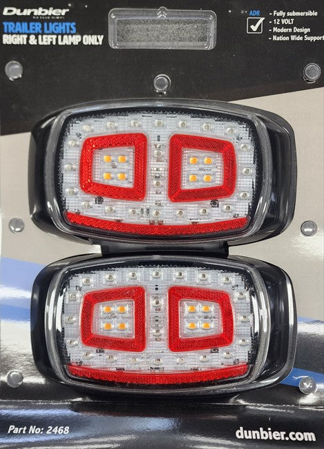 LED Left & Right Lamps Only Blister - Black (Pair)