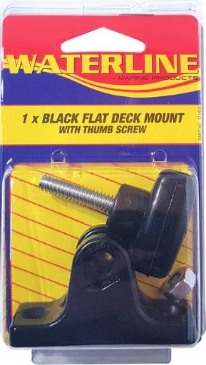 Waterline Black Angled Deck Mount w Thumb Screw
