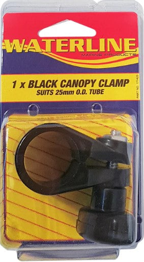 Waterline Black Canopy Clamp {Suits 25mm O.D Tube}