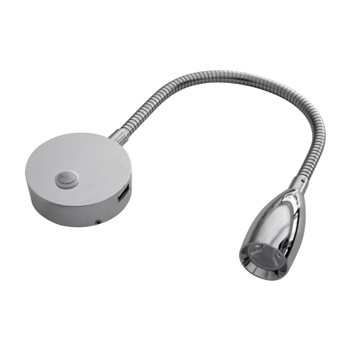 Gooseneck Reading Light with USB Charging Port {Black or Silver}
