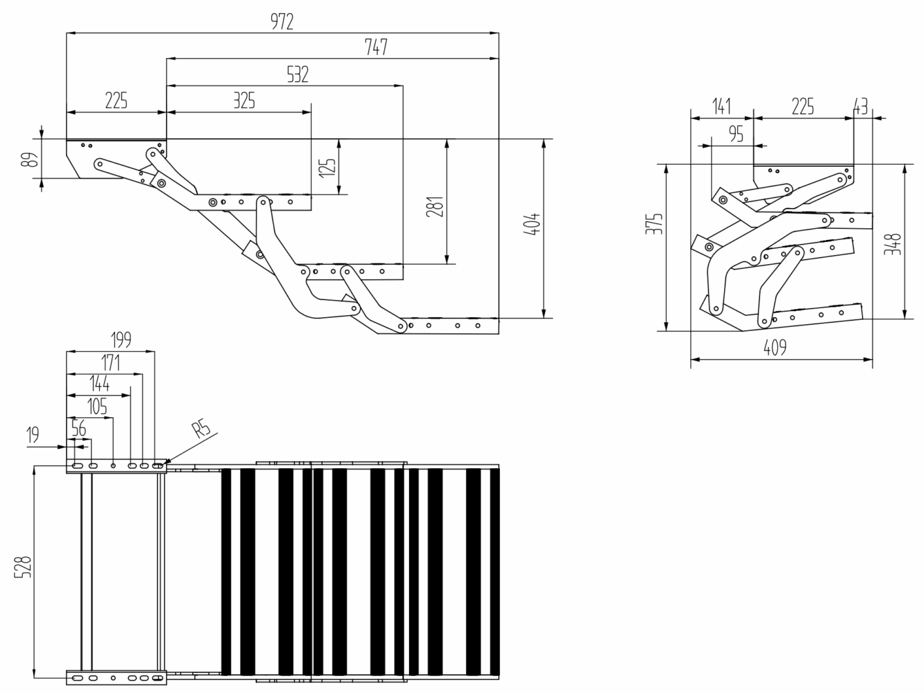 Manual Bolt on Caravan RV / Motor Home Step