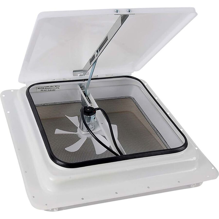 Jensen - Roof Vent - White 355mm X 355mm {With 12v Fan}