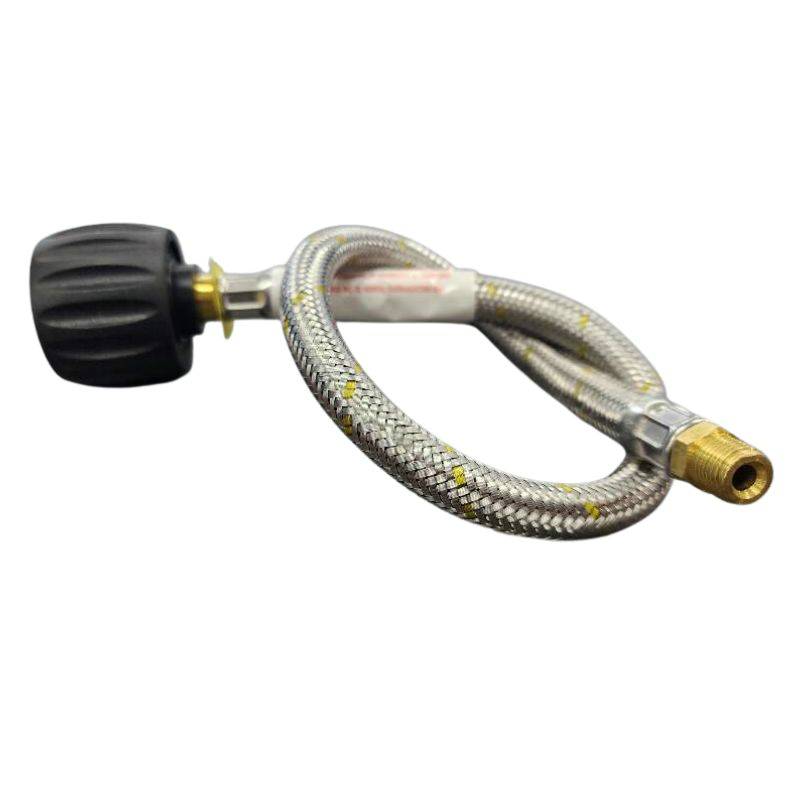 {Gas Hose} 600mm Flexible SS LCC27 Pigtail - (1/4 Inverted Flare)