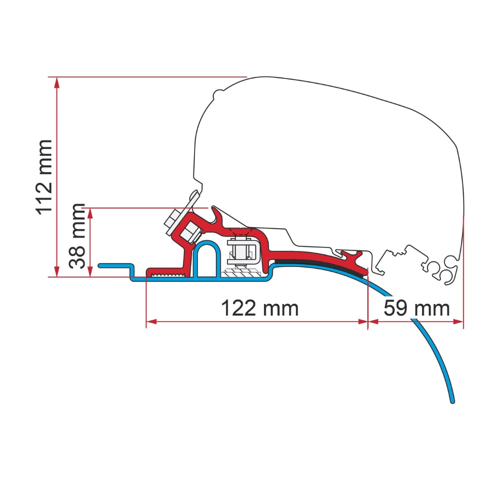 Fiamma F65 Bracket Kit to suit Ducato