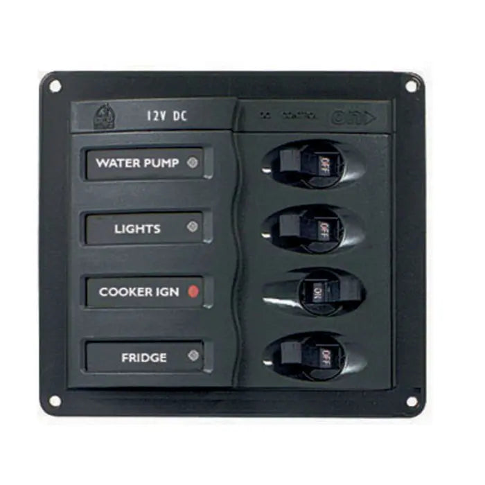 Circuit Breaker Panel - 4 Switch 20 Amp