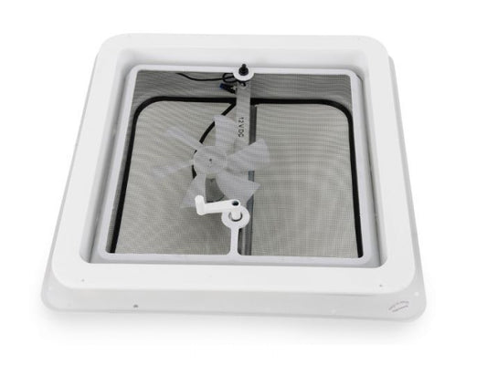 Jensen - Roof Vent - White 355mm X 355mm {With 12v Fan}