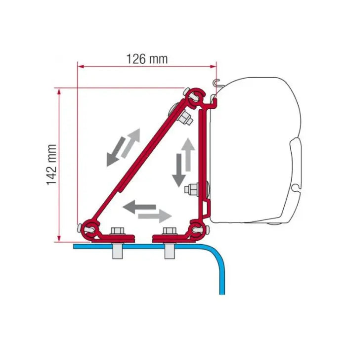 Fiamma F45 Awning Mounting Bracket Kit - Multi Angle