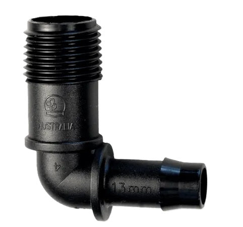 Elbow Thread Plastic - 13mm Barb