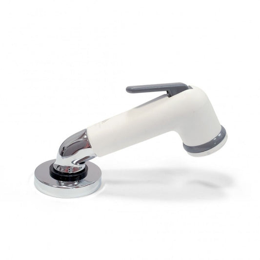 Barka Trigger Elbow Shower Head - White