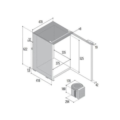 Vitrifrigo C75L Fridge Freezer - 75L