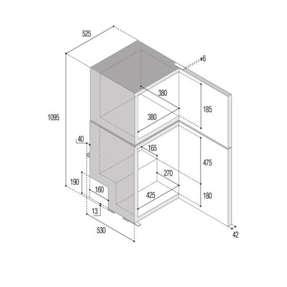 Vitrifrigo DP150i 2 Door Fridge Freezer - 150L