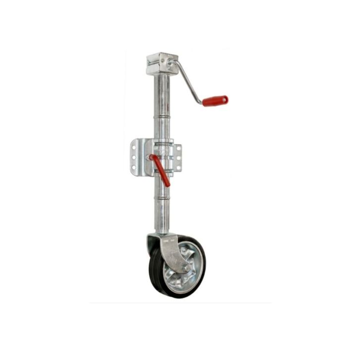Alko Premium Side Wind Jockey Wheel-  200mm (8") Solid Tyre With Clamp