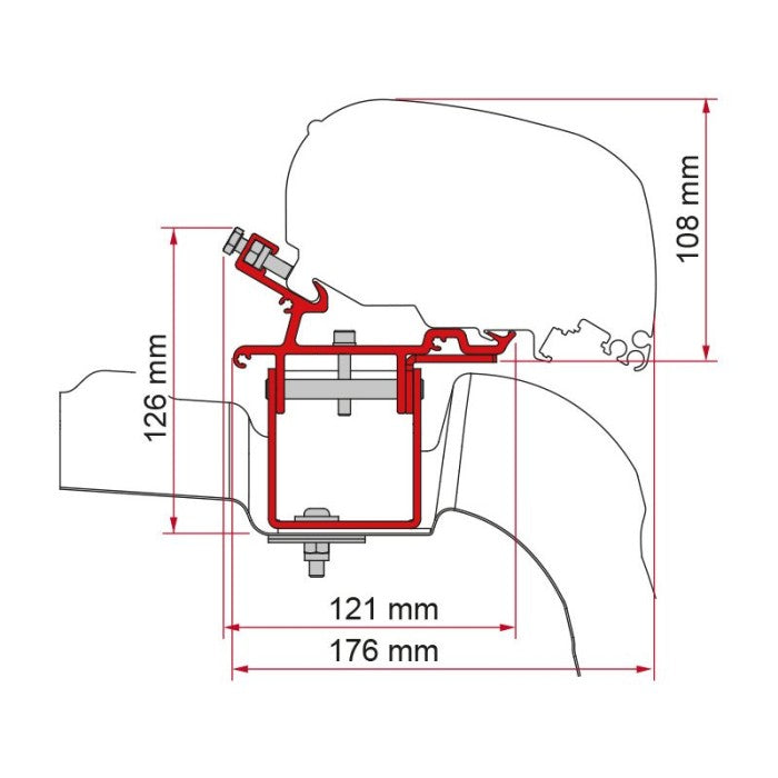 Fiamma F80 VW Crafter Mounting Kit
