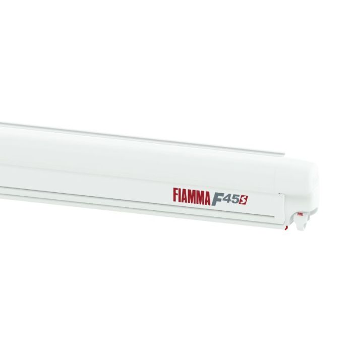 Fiamma F45s 4.5m Awning - White Case - Royal Blue Vinyl