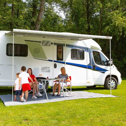 Fiamma F45s 4.5m Awning - White Case - Royal Blue Vinyl
