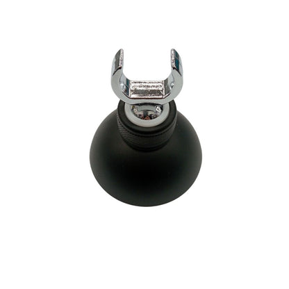 Adjustable Round Hower Head Holder - Matt Black
