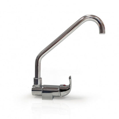 Barka Single Handle Ceramic Fold Down J Spout Mixer - Chrome