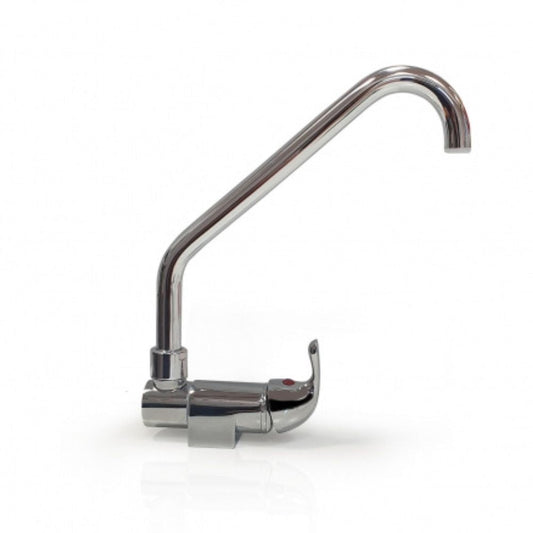 Barka Single Handle Ceramic Fold Down J Spout Mixer - Chrome