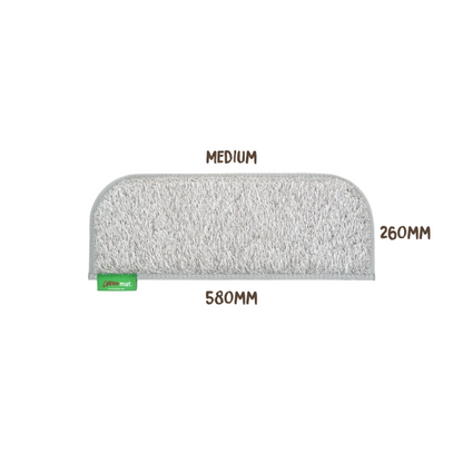 Muk Mat Rounded Step Medium - Light Grey 58 x 26cm