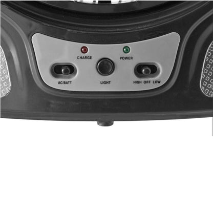 Coleman 240V/12V Rechargeable Lithium Ion Fan with LED Lights