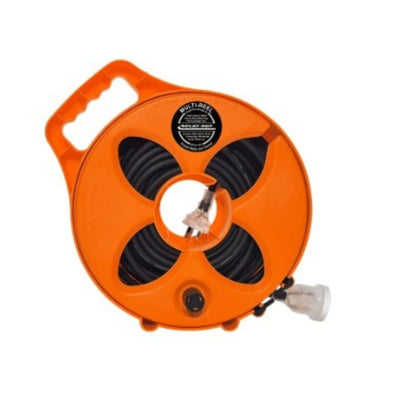 Flat Out Premium 15AMP Extension Lead with Compact Multi Reel