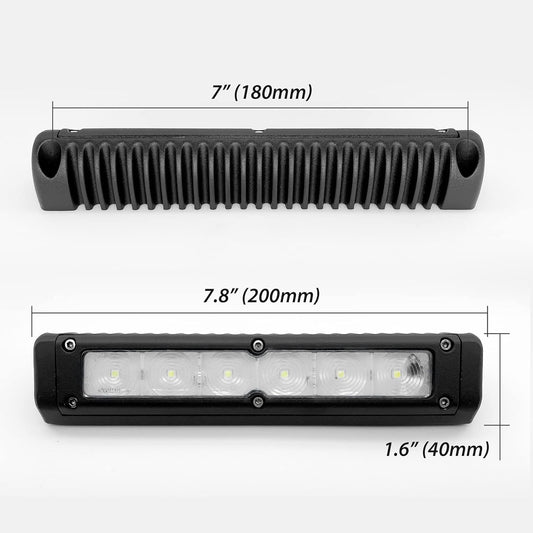 12V Dual Colour Awning Light 200mm Black