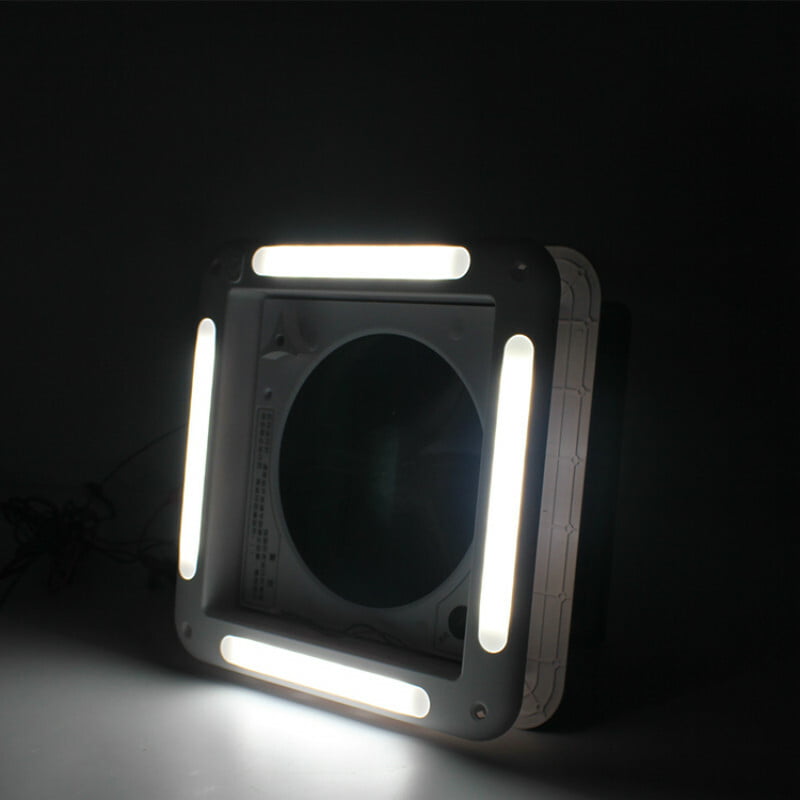 12V Shower Roof Vent with LED Lights & Tinted Lid - Suits Roof Thickness 25-65mm