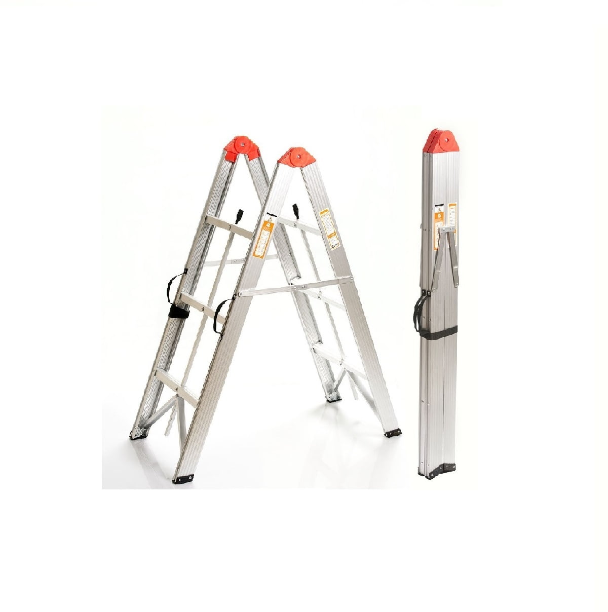 Aluminium Collapsible Box Stick Ladder with Carry Bag {3x, 4x or 5x Step}