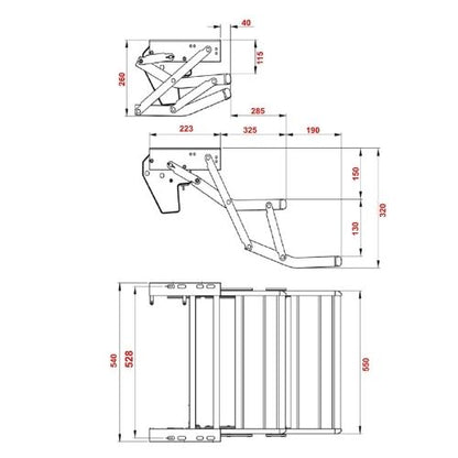 Double Manual Bolt on Caravan Step