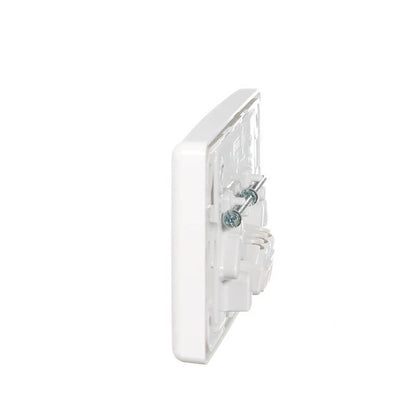 Double Power Point W 2-pole Switch 10a - White